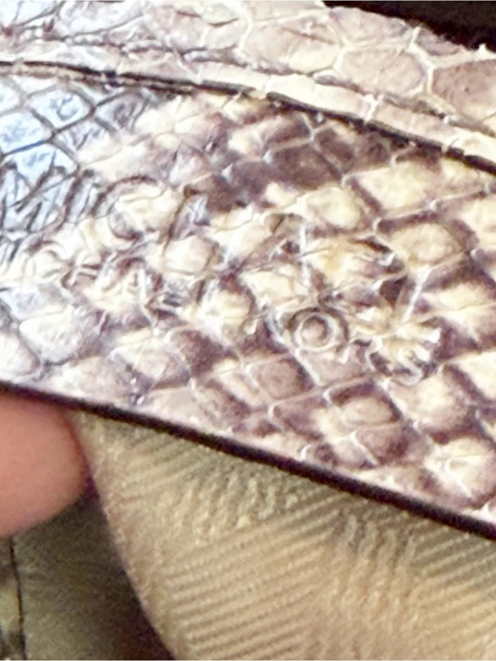Michael Kors Matilda Snakeskin Embossed Handbag Leather Hobo Tote Statement Chic